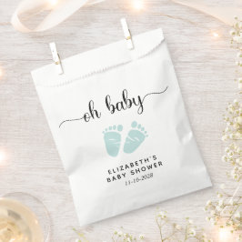 Babydusche Minze Green Baby Feet Feet Gevor Bag Geschenktütchen