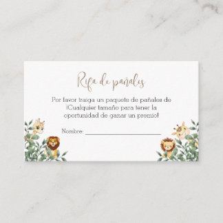 Babydusche mit Babywindeln Begleitkarte