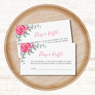 Babydusche mit Blumenmuster Begleitkarte