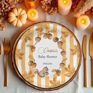 Babydusche mit Eichhörnchen Pappteller