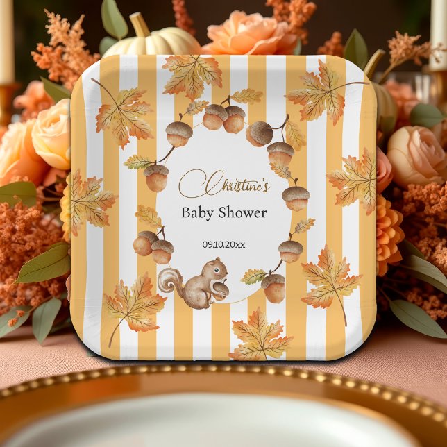 Babydusche mit Eichhörnchen Pappteller (Von Creator hochgeladen)