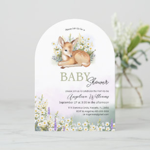 Babydusche mit einer hübschen Gartenanlage. Einladung