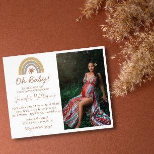 Babydusche mit minimaler Foto Flyer