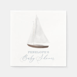 Babydusche mit Nautical Sailboat Serviette