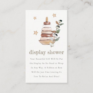 Babydusche mit neutralem Spielzeug von Boho Green  Begleitkarte