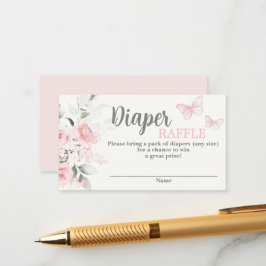 Babydusche mit Schmetterlingskarte Begleitkarte