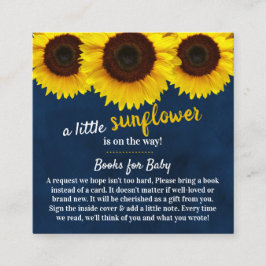 Babydusche mit Sonnenblumen - Buchungskarte Begleitkarte
