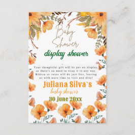 Babydusche mit Wild-Blume Begleitkarte