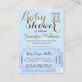 Babydusche mit Windeln-Raffle-Ticket Begleitkarte
