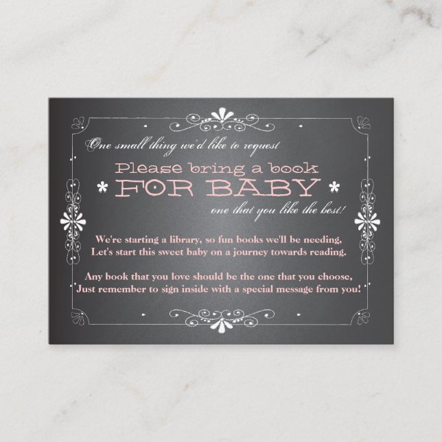 Babydusche mit Zwischenablage für die Reservierung Begleitkarte (Vorderseite)