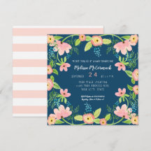 Babydusche Moderne rosa Wasserfarben Kunst