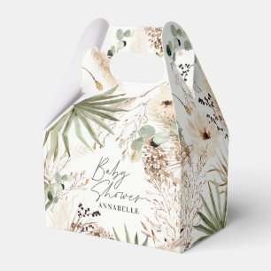Babydusche moderne rustikale Pampas-Rasenpflanzen Geschenkschachtel
