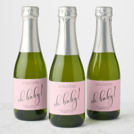 Babydusche Modernes Script Blush Vielen Dank
