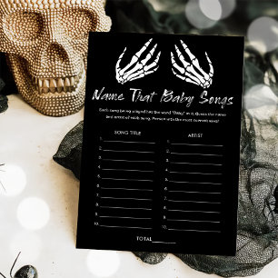 Babydusche Name, die Baby-Songs-Spielkarte Einladung