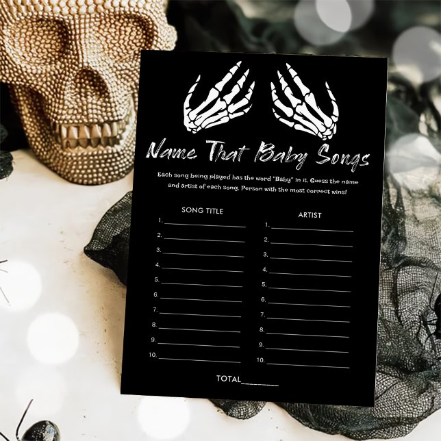 Babydusche Name, die Baby-Songs-Spielkarte Einladung (Von Creator hochgeladen)