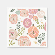 Babydusche Napkins - Vintage Rose
