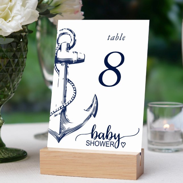 Babydusche Nautical Anchor Tischnummer (Von Creator hochgeladen)