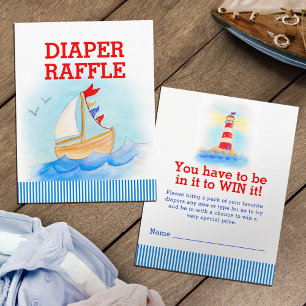 Babydusche nautisch-blaue Windelraffinerie Begleitkarte