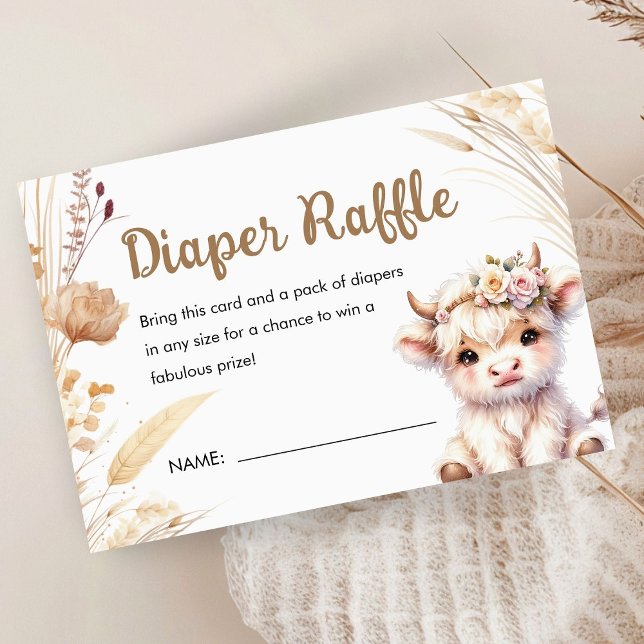 Babydusche Niedlich Boho Diaper Raffle Begleitkarte (Von Creator hochgeladen)