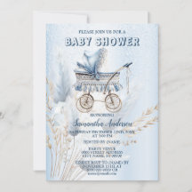 Babydusche Niedlich Classic Roller Blue Floral