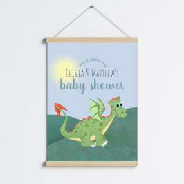 Babydusche Niedlich Magical Dragon Baby Begrüßungs Poster