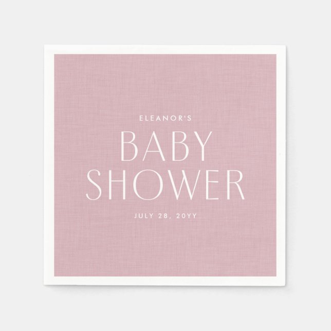 Babydusche niedlich, rosa personalisiert serviette (Vorderseite)