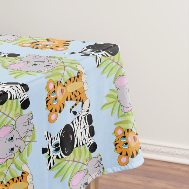 Babydusche Niedlich Safari Jungle Animals Tischdecke (Beispiel)