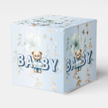 Babydusche Niedlich Teddy Bear Blue Floral Schöne