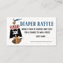 Babydusche Niedliche Pirate Diaper-Raffelkarte Begleitkarte