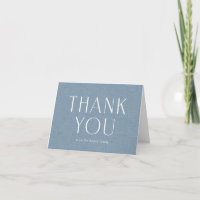 Babydusche niedliche schlichte Chambray Blau Danke