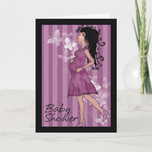 Babydusche niedliche schwangere Mama Einladung