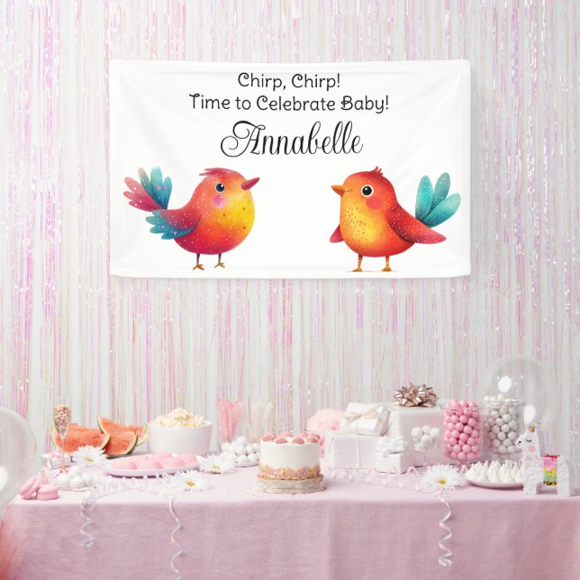 Babydusche Niedliche Wasserfarbe Banner (Party)
