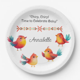 Babydusche Niedliche Wasserfarbe Pappteller