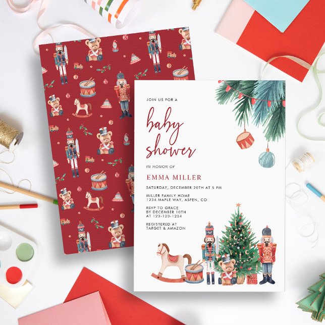 Babydusche Nutcracker Einladung (Nutcracker Baby Shower Invitation
)