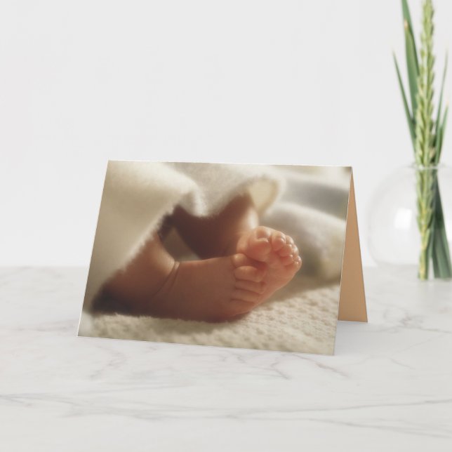 Babydusche oder Ankündigung wenig Fuß (Vorderseite)