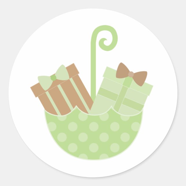 Babydusche oder Brautparty-Aufkleber Runder Aufkleber (Vorderseite)