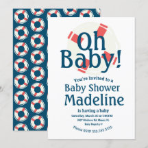 Babydusche Oh Baby Ozeaneinladung