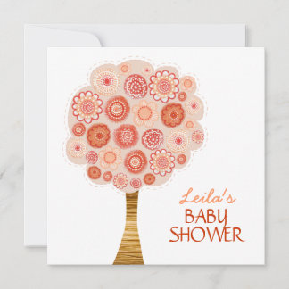 Babydusche Orangenblossom Tree individuelle Einlad Einladung