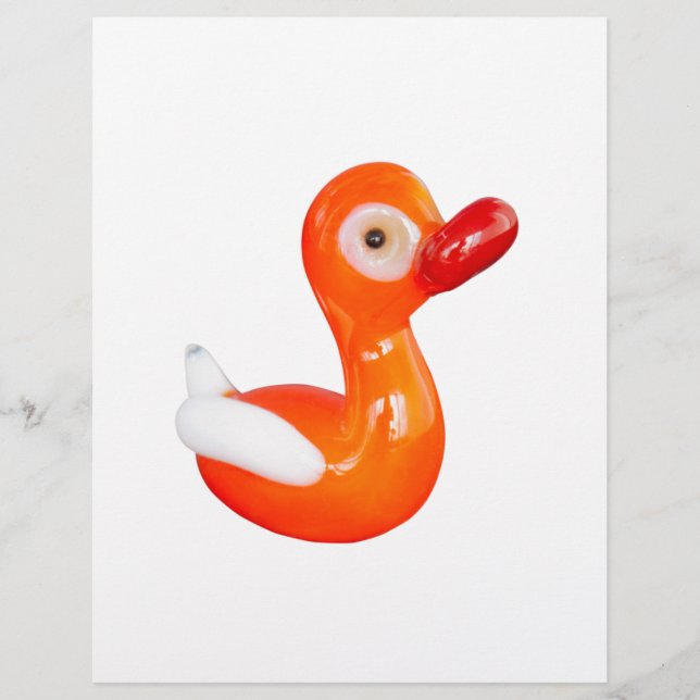 Babydusche Orangenente Flyer (Vorne)