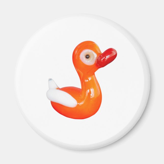 Babydusche Orangenente Magnet (Vorne)