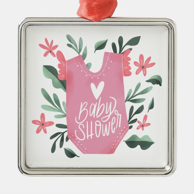 Babydusche Ornament Aus Metall (Vorne)
