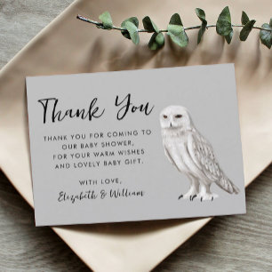 Babydusche Owl Danke Karte