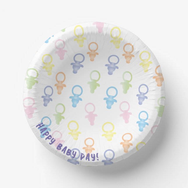 Babydusche Paci Baby Paper Bowl Pappteller (Vorderseite)