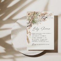 Babydusche Pampas Gras modern, elegant und natürli