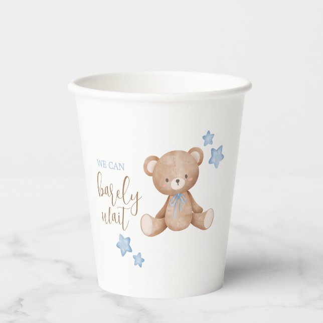 Babydusche Papier-Cup - Bear Baby Dusche Pappbecher (Vorderseite)
