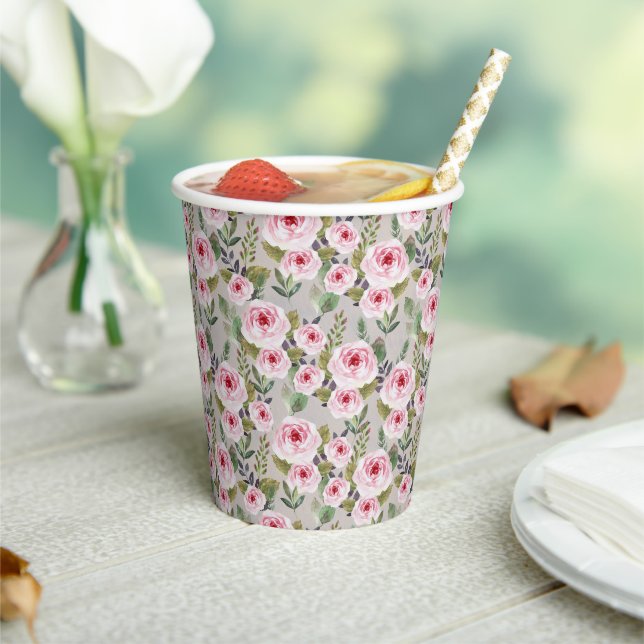 Babydusche Papier Cup mit niedlichem Design. Pappbecher (In Situ)