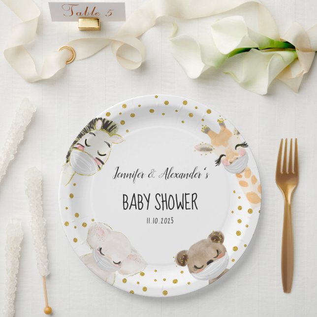 Babydusche Pappteller (Hochzeit)