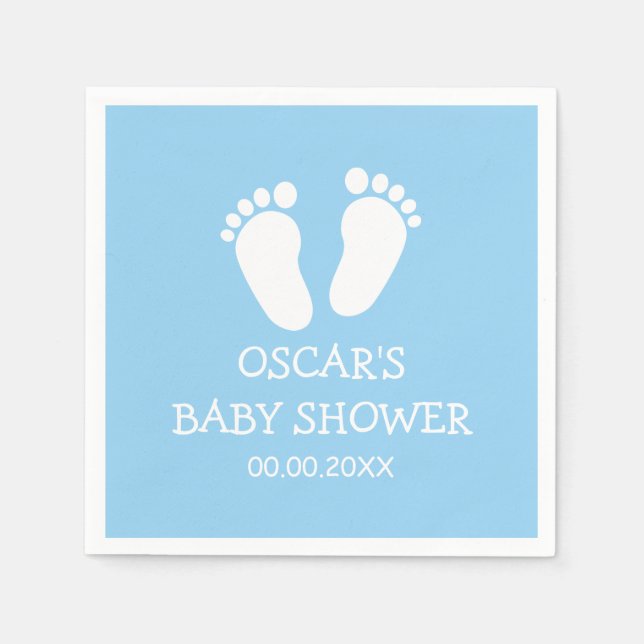 Babydusche Party mit Fußnähten Serviette (Vorderseite)