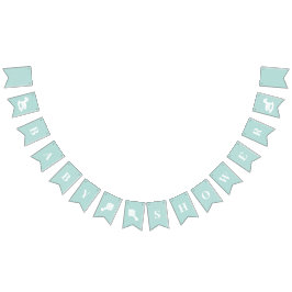 Babydusche Pastel Grünes Geschlecht neutral Wimpelkette