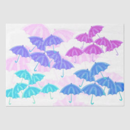 Babydusche Pastel Umbrella Seidenpapier
